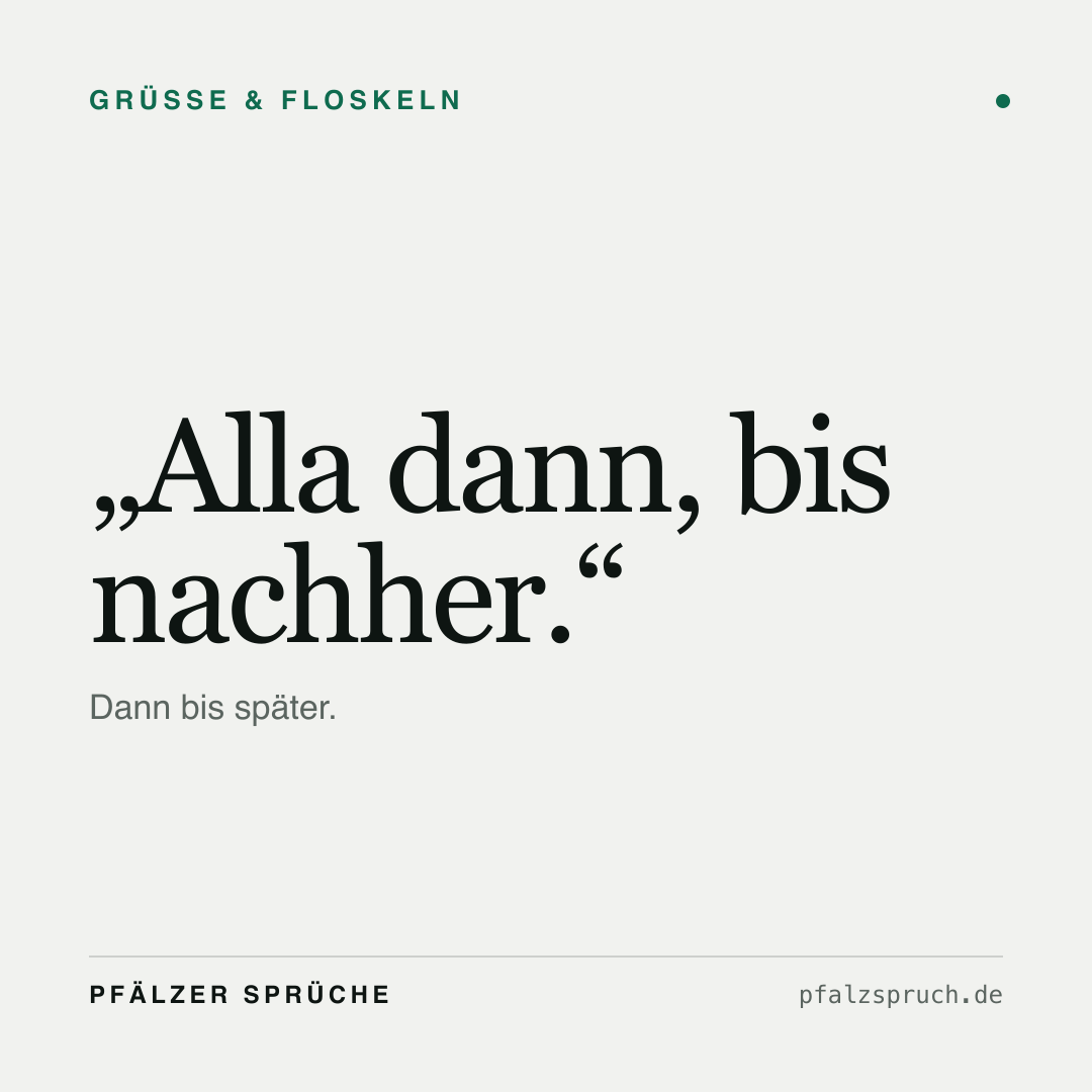 Vorschau der Karte für Alla dann, bis nachher.