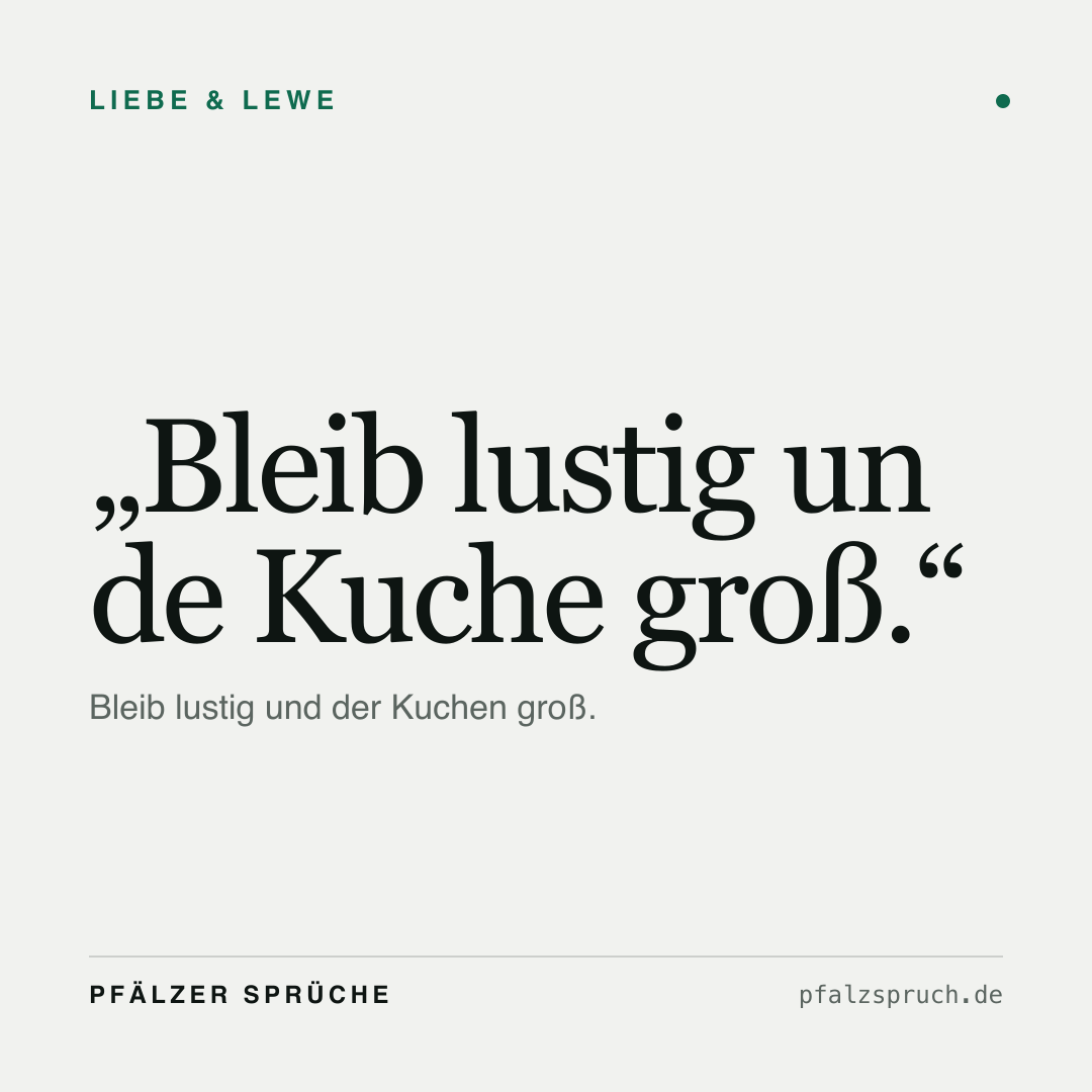 Vorschau der Karte für Bleib lustig un de Kuche groß.