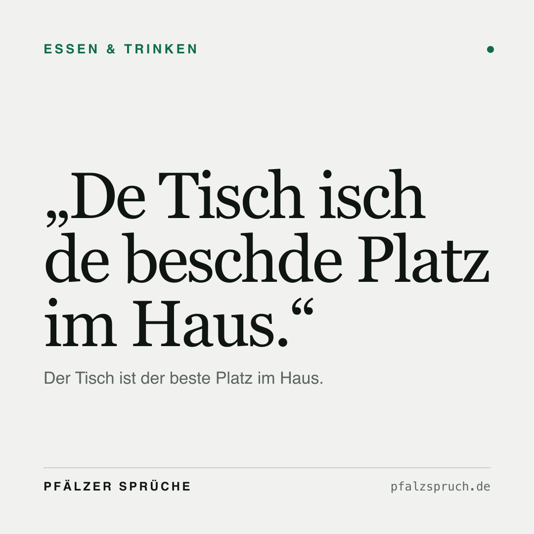 Vorschau der Karte für De Tisch isch de beschde Platz im Haus.