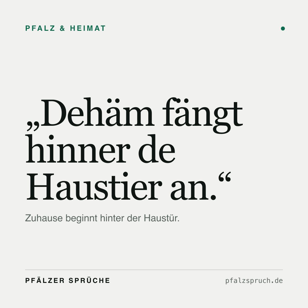 Vorschau der Karte für Dehäm fängt hinner de Haustier an.