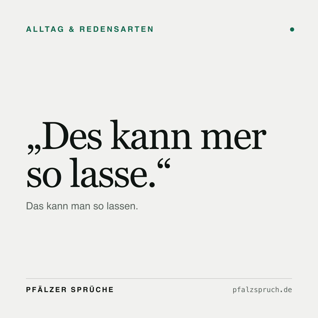 Vorschau der Karte für Des kann mer so lasse.