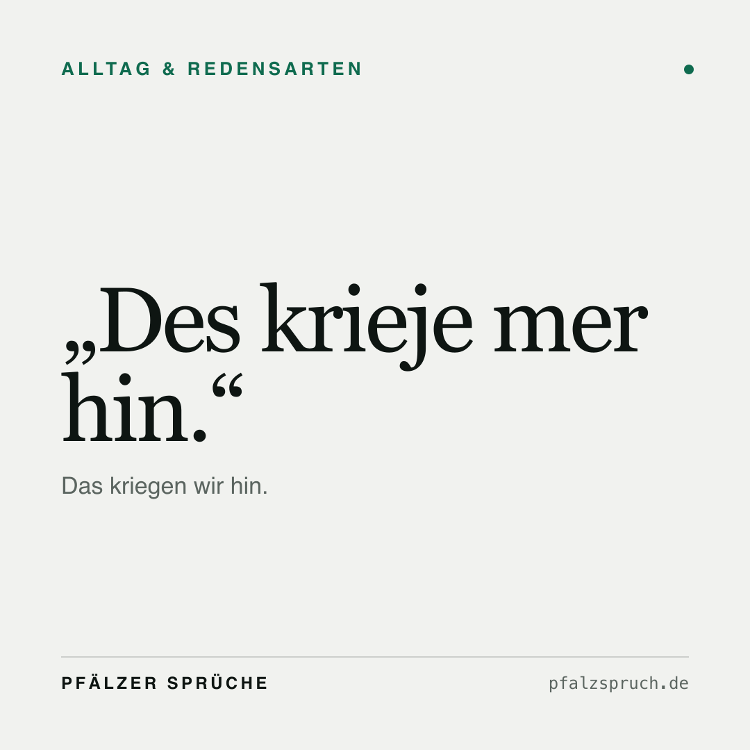 Vorschau der Karte für Des krieje mer hin.