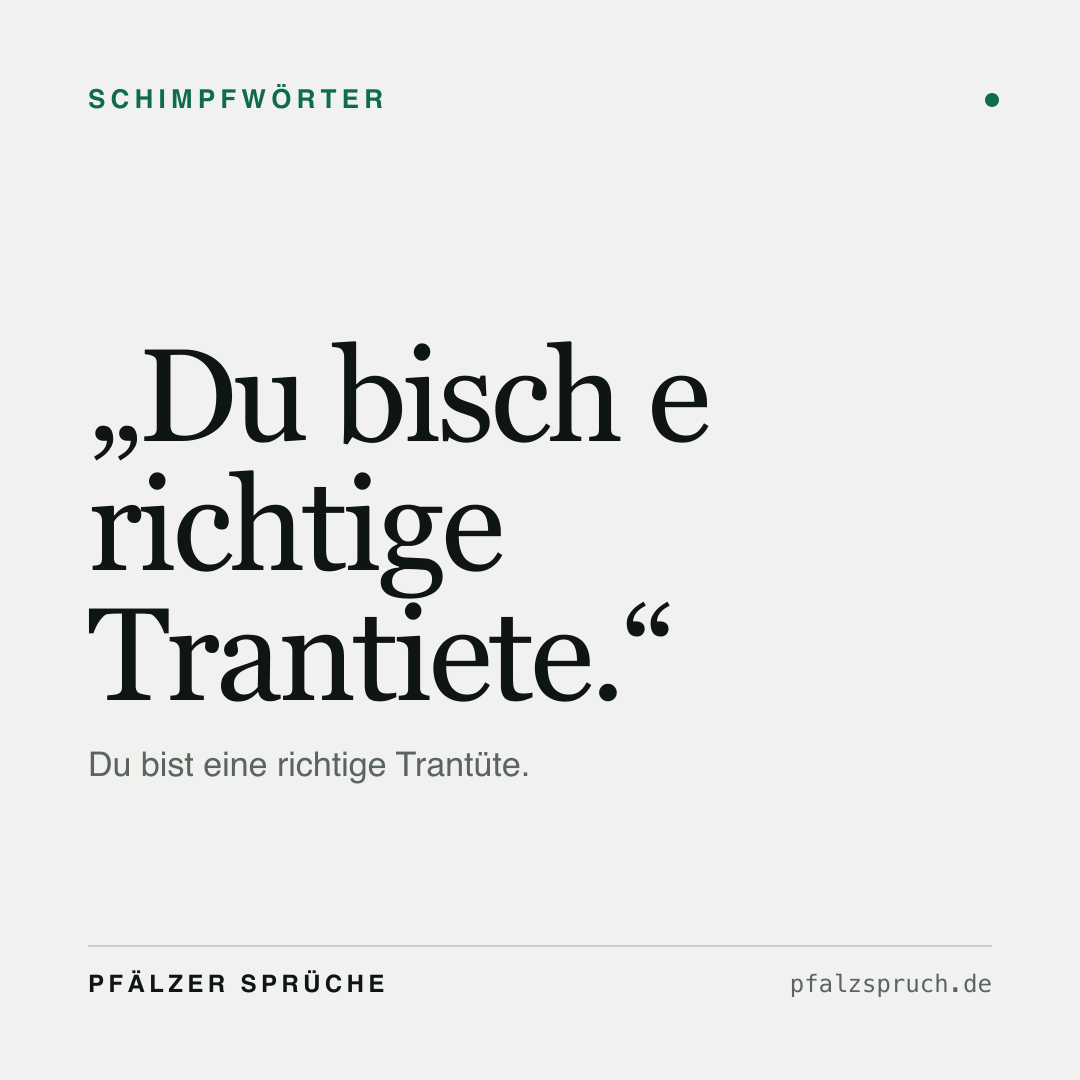 Vorschau der Karte für Du bisch e richtige Trantiete.