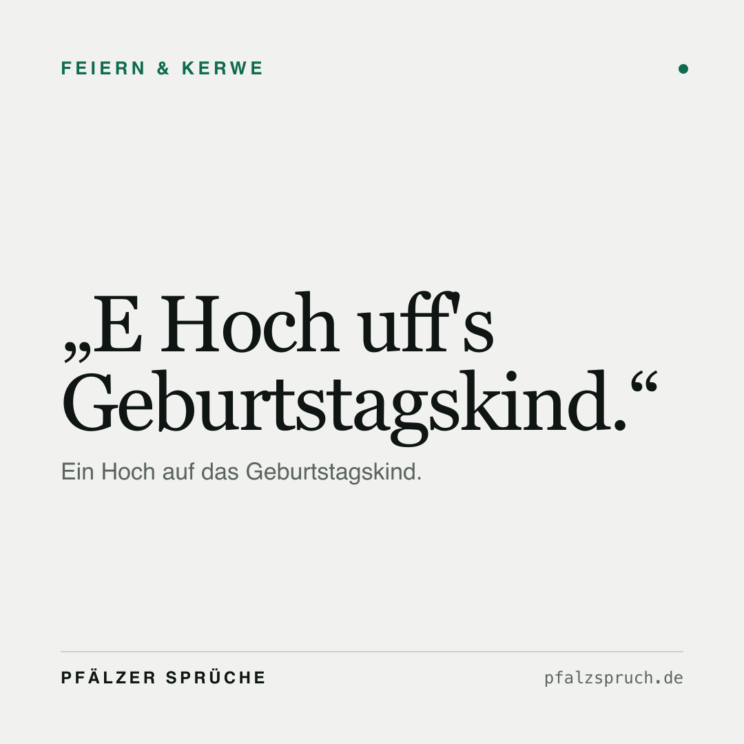 Vorschau der Karte für E Hoch uff's Geburtstagskind.