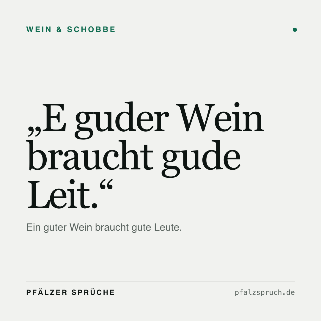 Vorschau der Karte für E guder Wein braucht gude Leit.