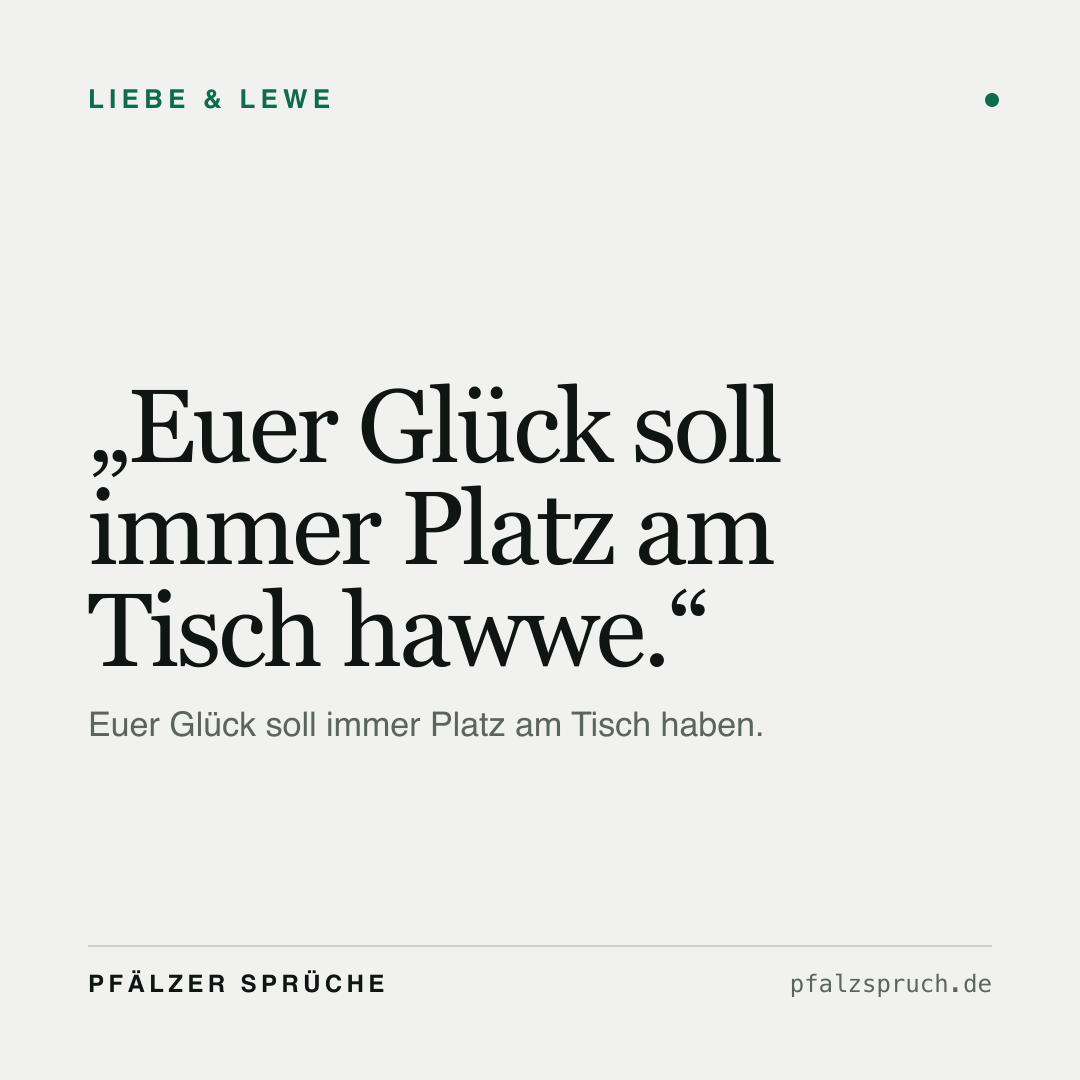 Vorschau der Karte für Euer Glück soll immer Platz am Tisch hawwe.