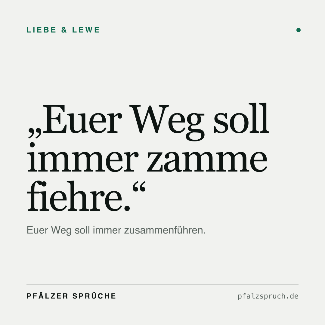 Vorschau der Karte für Euer Weg soll immer zamme fiehre.