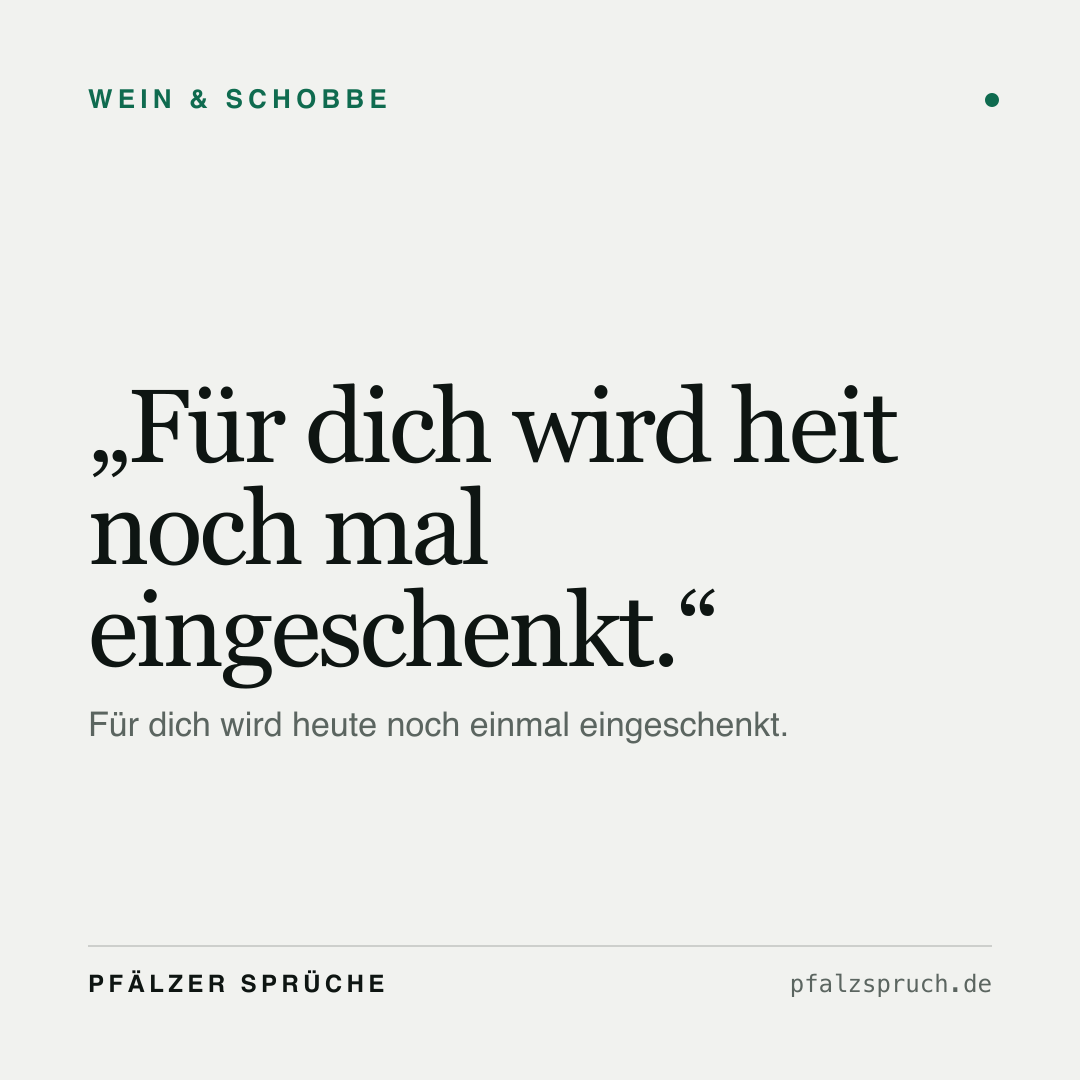 Vorschau der Karte für Für dich wird heit noch mal eingeschenkt.