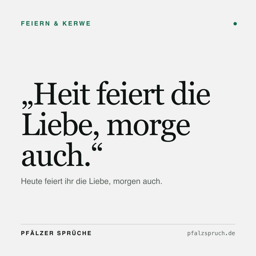 Vorschau der Karte für Heit feiert die Liebe, morge auch.