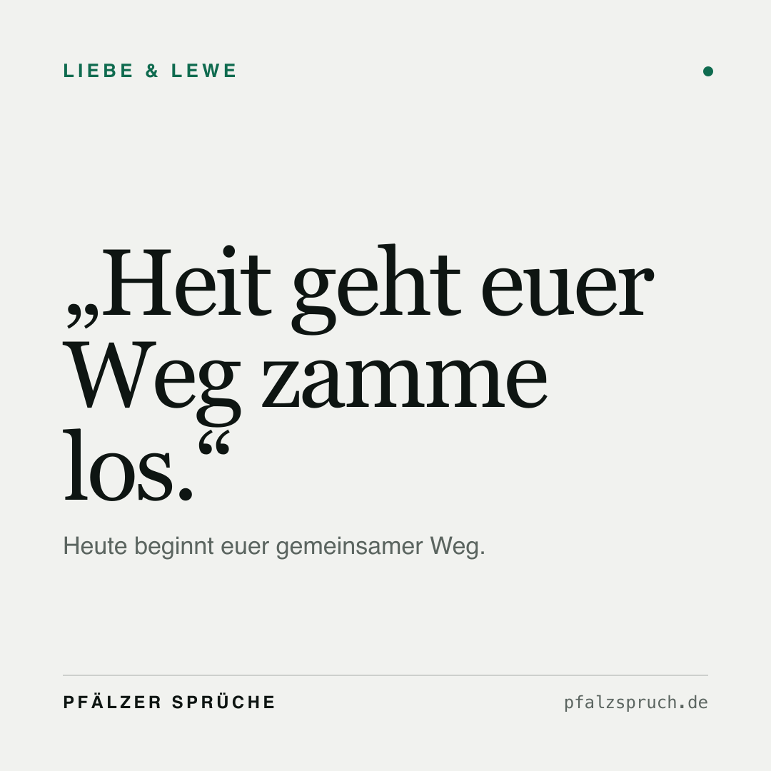Vorschau der Karte für Heit geht euer Weg zamme los.