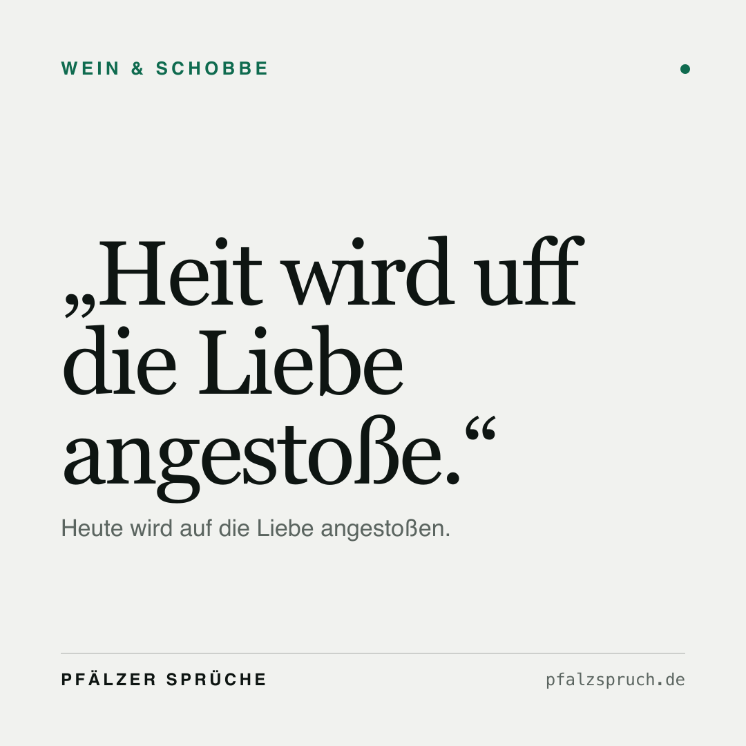 Vorschau der Karte für Heit wird uff die Liebe angestoße.
