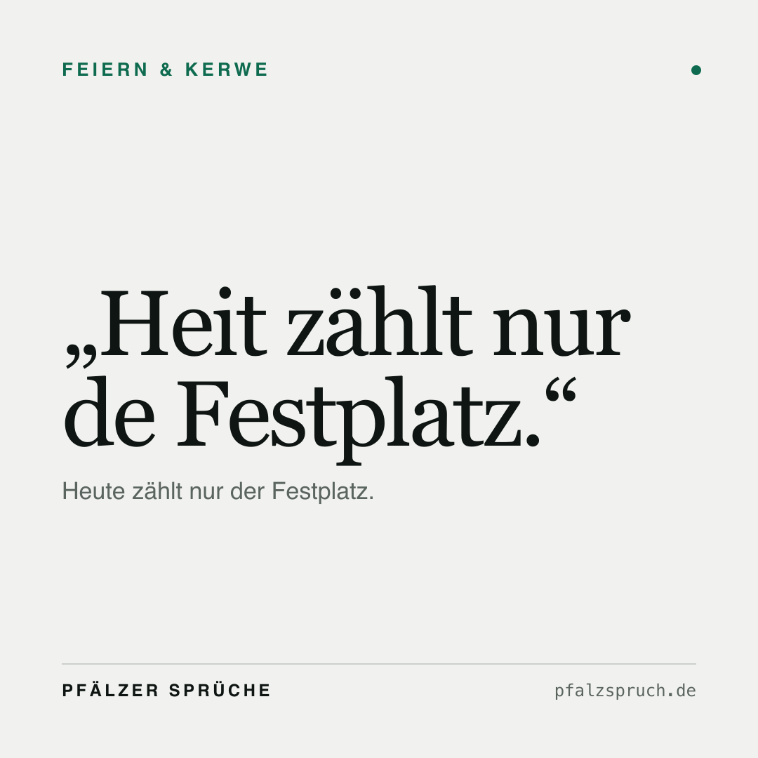 Vorschau der Karte für Heit zählt nur de Festplatz.