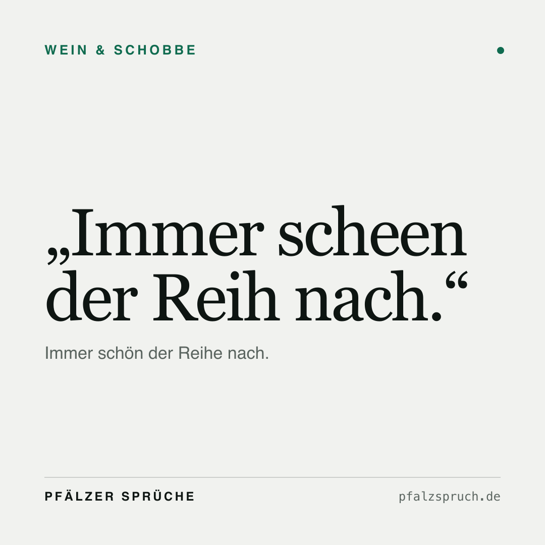 Vorschau der Karte für Immer scheen der Reih nach.