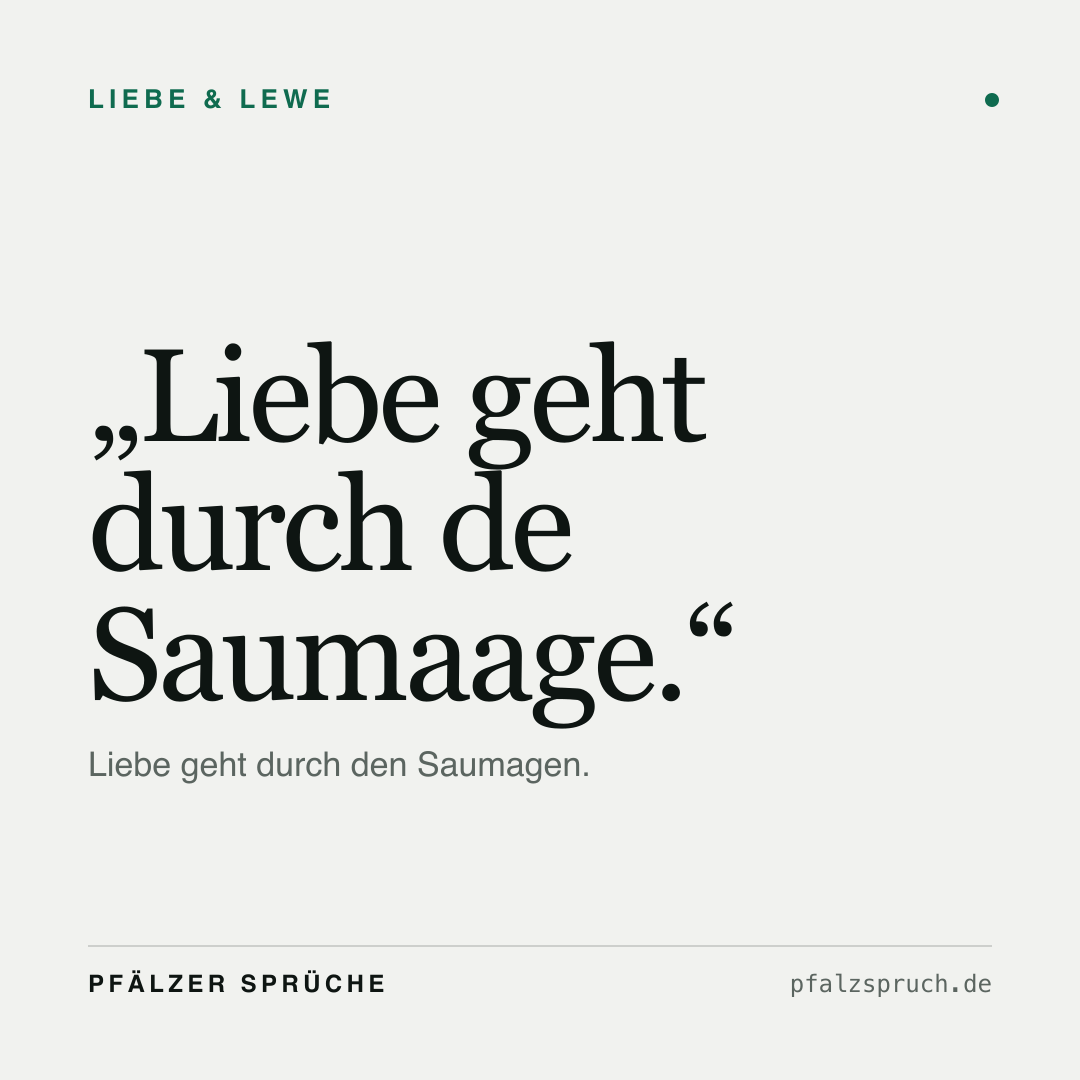 Vorschau der Karte für Liebe geht durch de Saumaage.