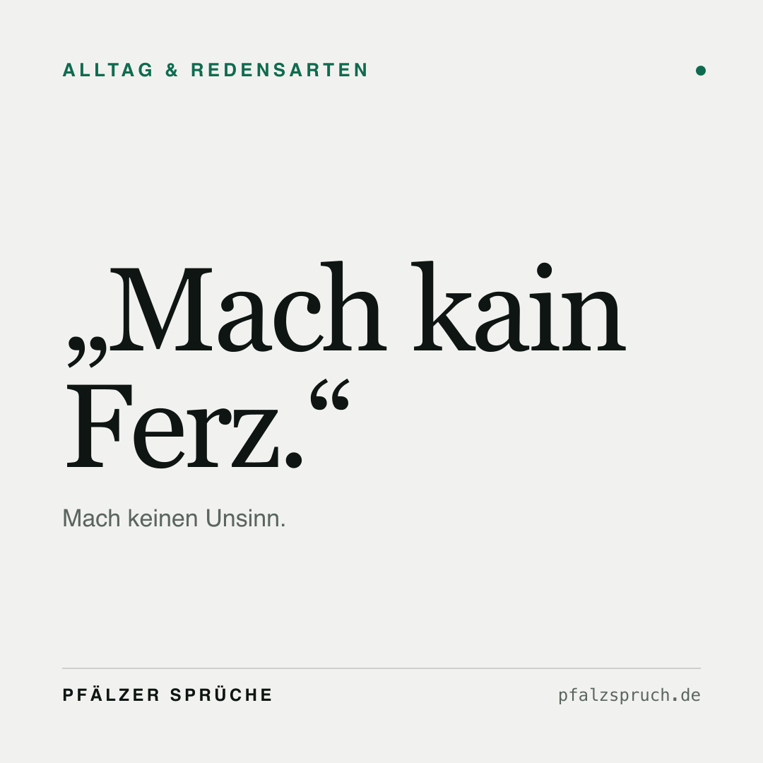 Vorschau der Karte für Mach kain Ferz.