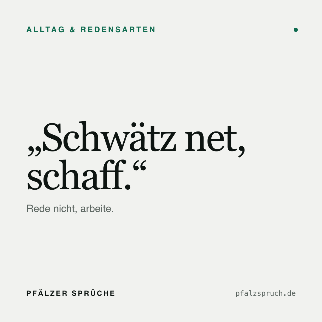Vorschau der Karte für Schwätz net, schaff.