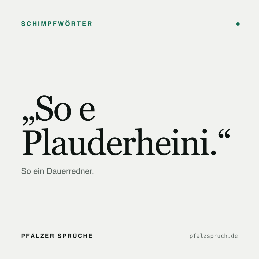 Vorschau der Karte für So e Plauderheini.