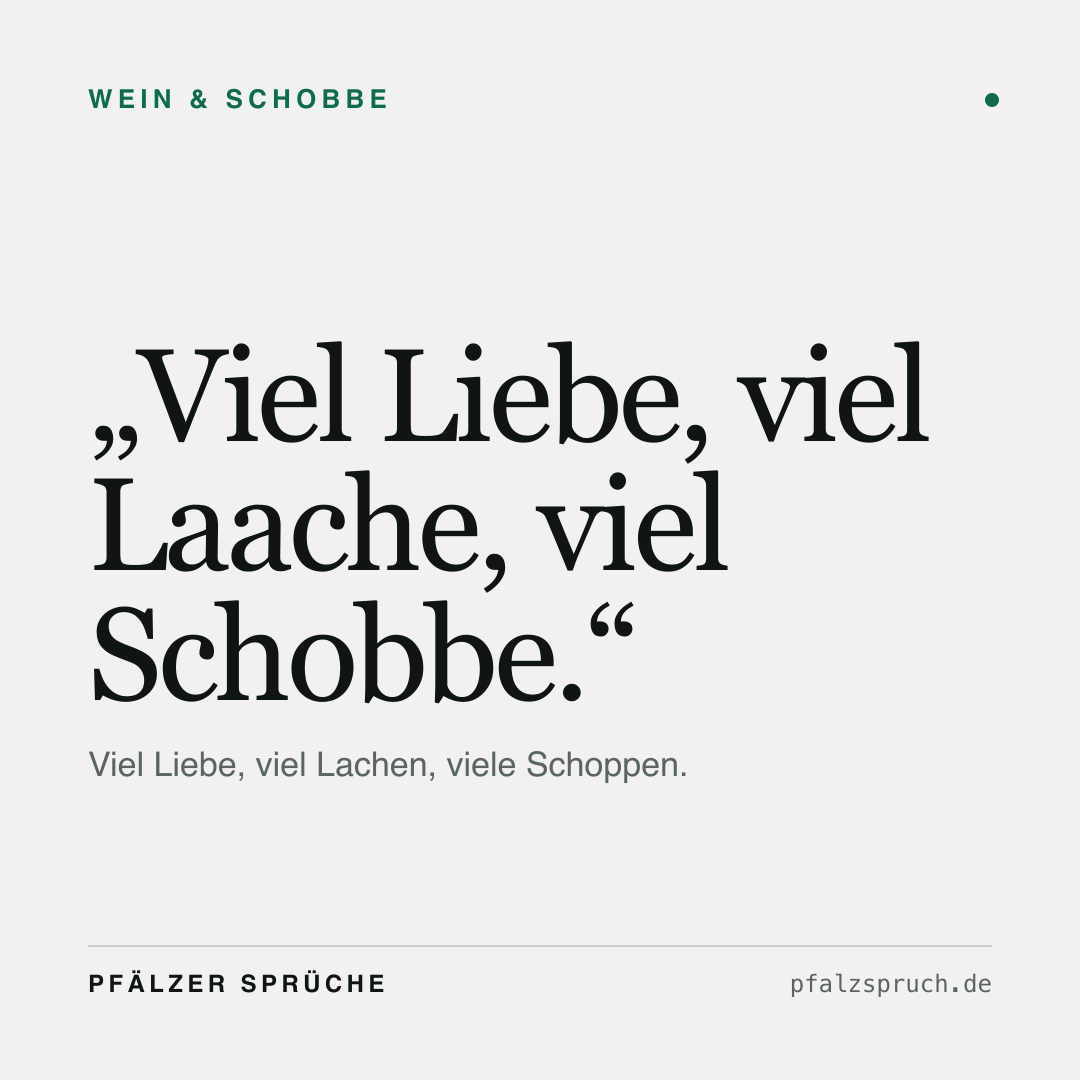 Vorschau der Karte für Viel Liebe, viel Laache, viel Schobbe.