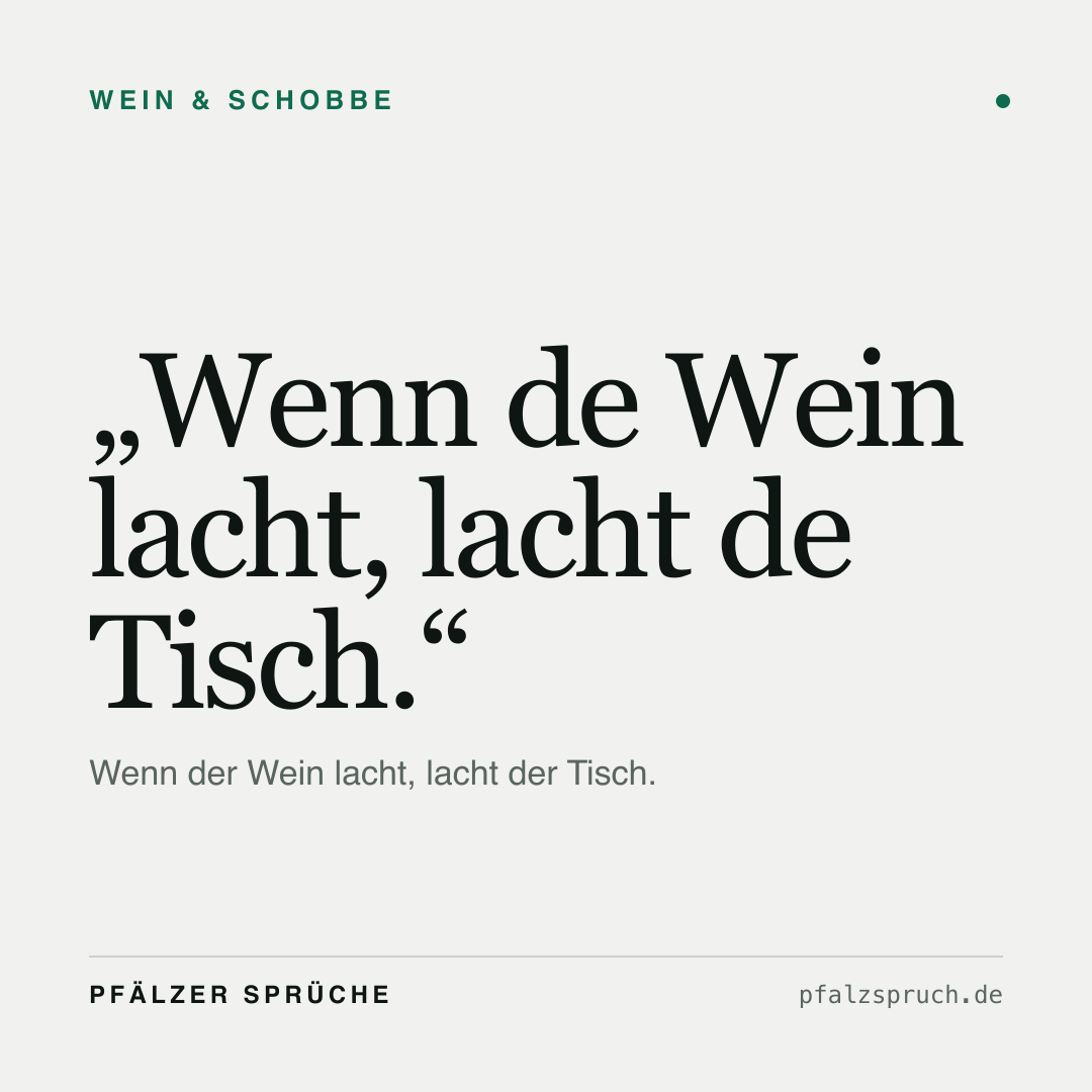Vorschau der Karte für Wenn de Wein lacht, lacht de Tisch.