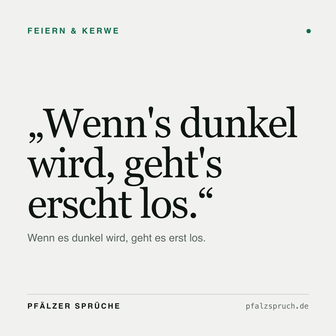 Vorschau der Karte für Wenn's dunkel wird, geht's erscht los.