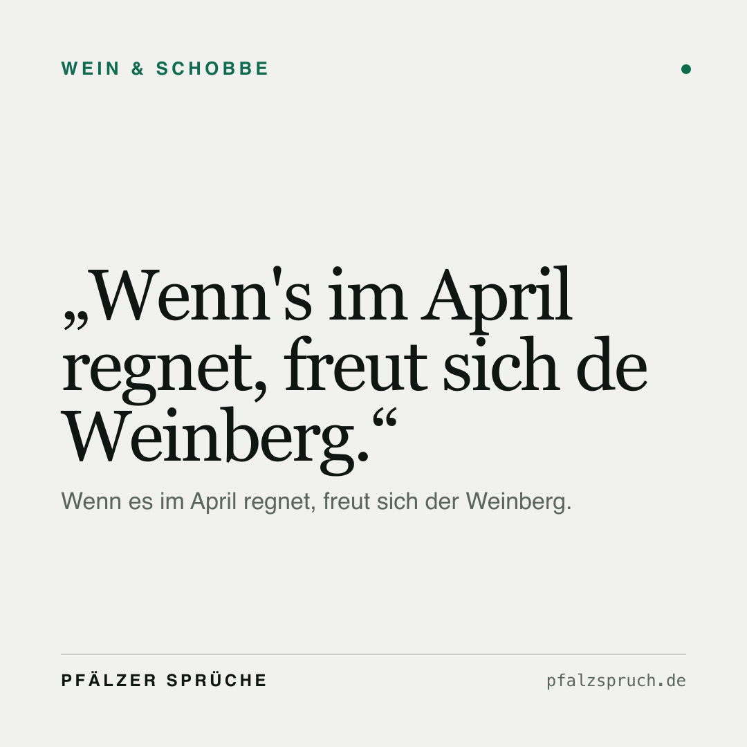 Vorschau der Karte für Wenn's im April regnet, freut sich de Weinberg.