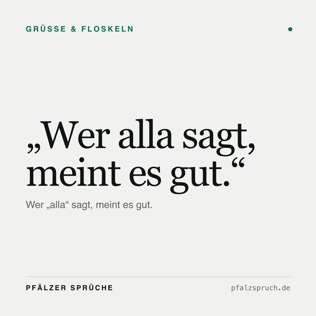 Vorschau der Karte für Wer alla sagt, meint es gut.
