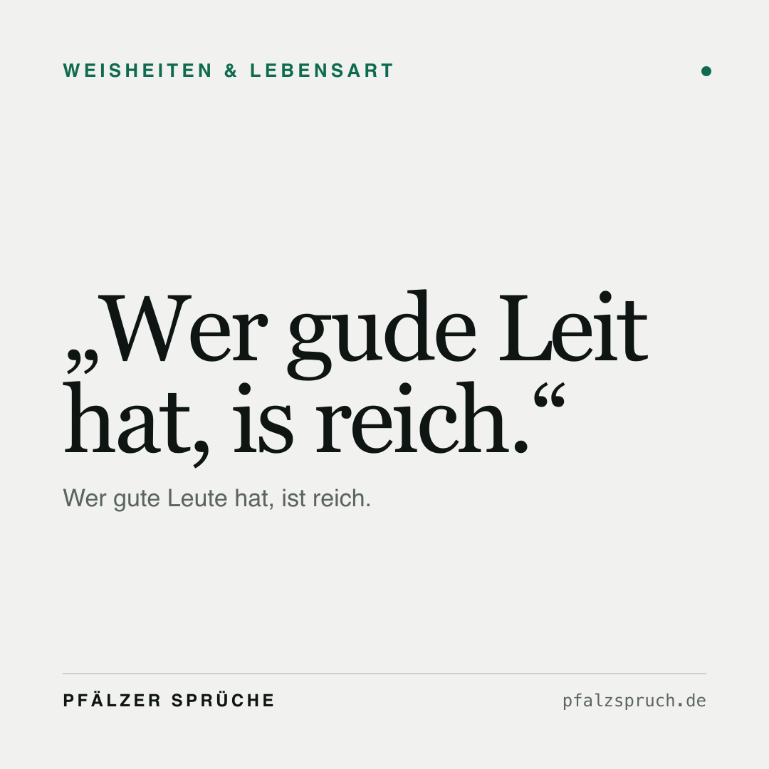 Vorschau der Karte für Wer gude Leit hat, is reich.