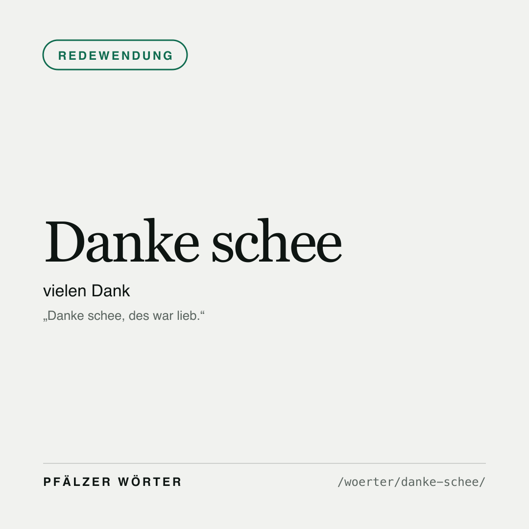 Vorschau der Karte für Danke schee