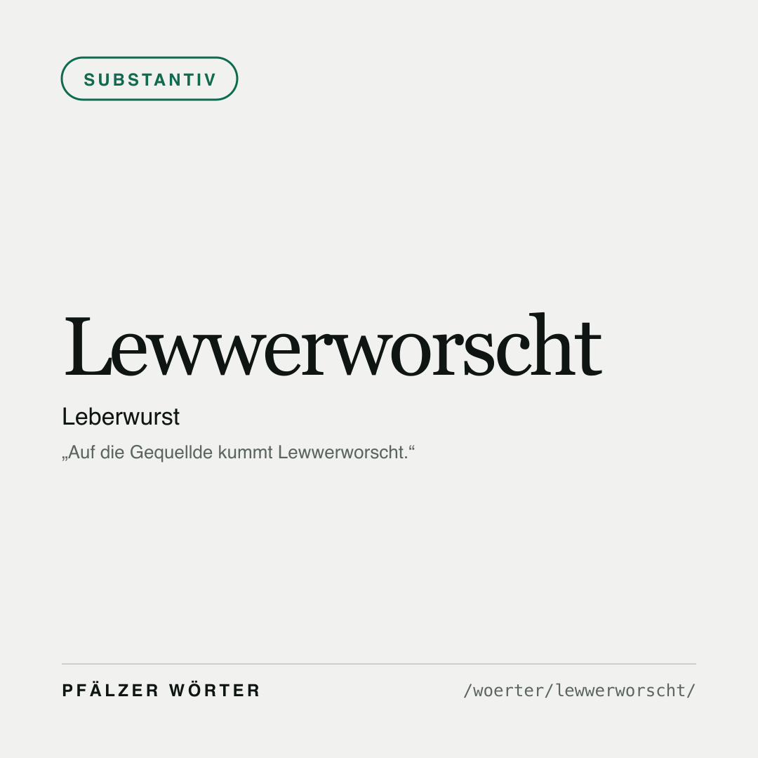 Vorschau der Karte für Lewwerworscht